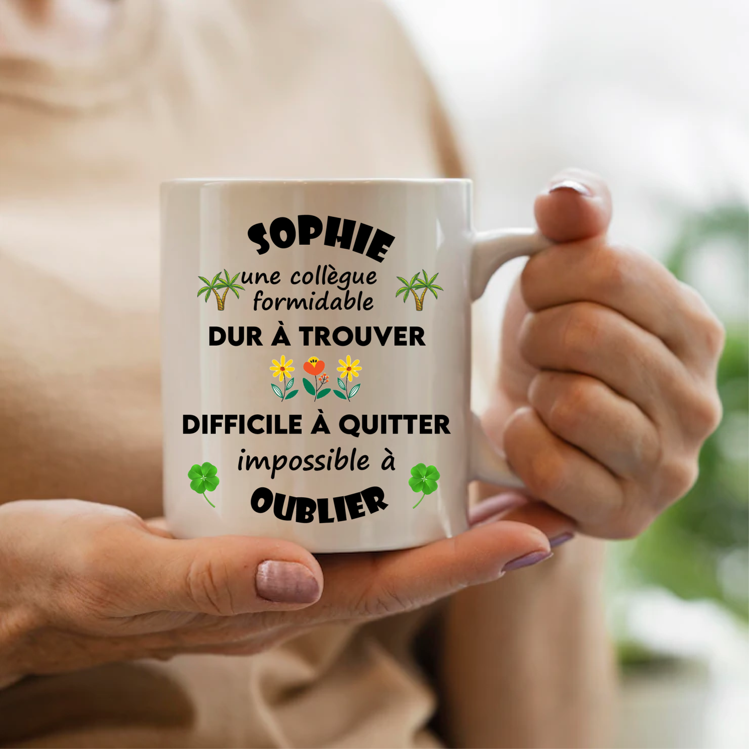 Cadeau personnalisé - mug avec le métier et le prénom de votre choix.